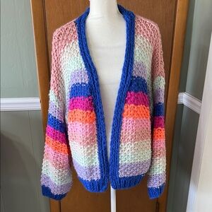 Pink Lily Multicolor Striped Cardigan